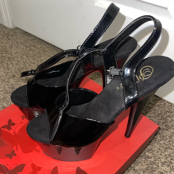 Black Pleaser Heels (LIKE NEW) - Picture 3 of 5